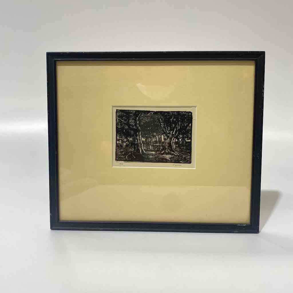 ARTWORK, Landscape Woods Etching 33cm x28cm 